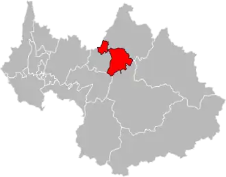 Locatie van het kanton