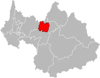 Locatie van het kanton