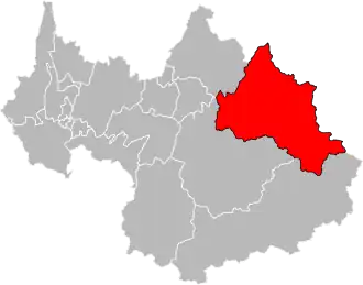 Locatie van het kanton