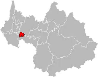 Locatie van het kanton