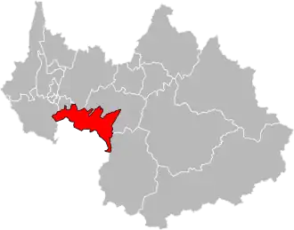 Locatie van het kanton