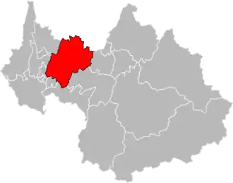 Locatie van het kanton