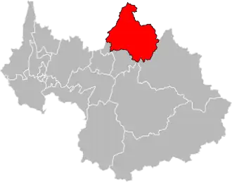 Locatie van het kanton