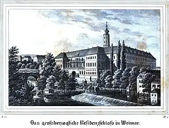 Stadtschloss (Weimar) in de 19e eeuw