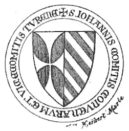 Het zegel van graaf Jan van Comminges.