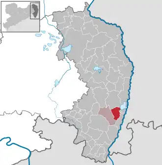 Kaart van Schönau-Berzdorf auf dem Eigen
