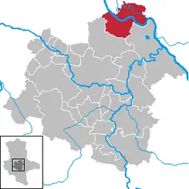 Kaart van Schönebeck (Elbe)