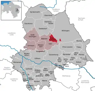 Kaart van Schönewörde