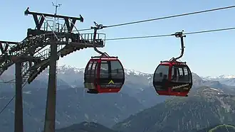 Gondels van de Schönjochbahn