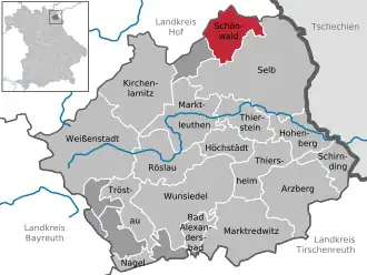 Kaart van Schönwald