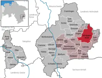 Kaart van Schöppenstedt