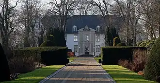 Voorzijde van het kasteel