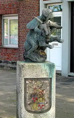 Beeld op de Markt in Schaesberg