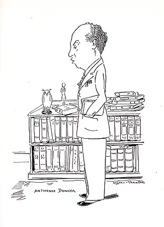 Anthonie Donker (karikatuur door Willem van Schaik)