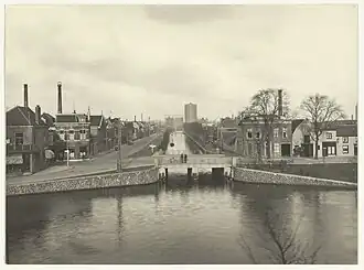 De Schalkwijkerbrug vanaf het Spaarne gezien