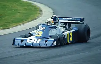 Jody Scheckter tijdens de Grand Prix Formule 1 van Duitsland 1976
