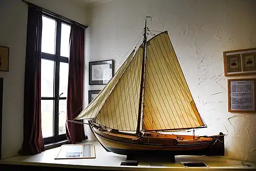 Model van een Baasroodse palingbotter