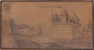 Een schets ter ere van het Kasteel van Sterrebeek uit 1651