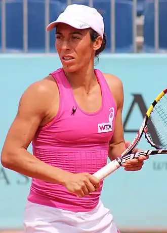 Schiavone tijdens WTA-toernooi van Madrid van 2014