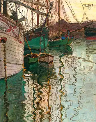 Schieles Hafen von Triëst, 1907
