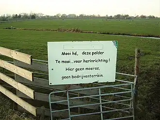 Protest tegen herinrichting