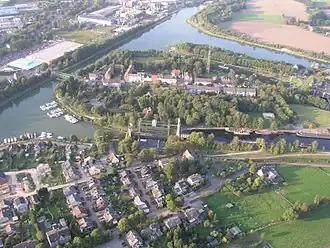 Luchtfoto van het sluizenpark