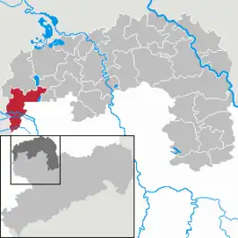 Kaart van Schkeuditz