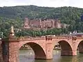 Slot Heidelberg met de Alte Brücke