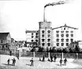 Hetzelfde gebouw in 1860, textielfabriek