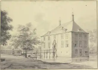 17e-eeuwse tekening van de Poelenburg, door Roelant Roghman