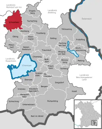 Kaart van Schnaitsee