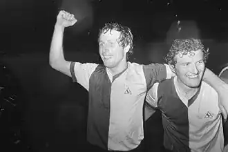 Dick Schneider (links) en Wim Jansen, 27 mei 1971