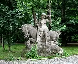 Jungfrau auf Einhorn, München