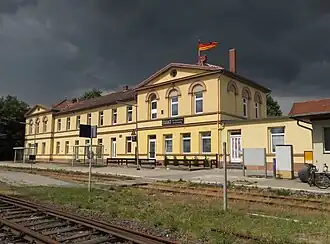 Monumentale stationsgebouw van Schöppenstedt (2011)