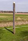 Originele waterpeilschaal van Schokland.