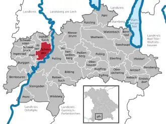 Kaart van Schongau (Duitsland)