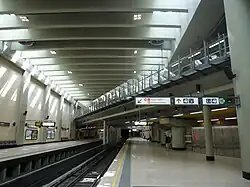 Het metrostation na de werken in 2016.