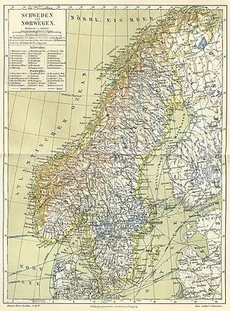 Zweden en Noorwegen in 1888