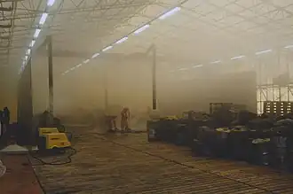 Opruimwerkzaamheden na de brand