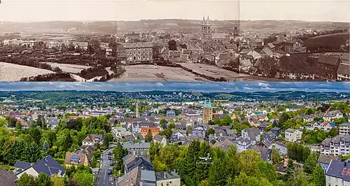 Gezicht op Schwelm, 1985 en 2016