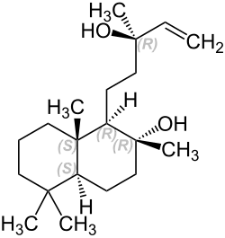 Structuurformule van sclareol