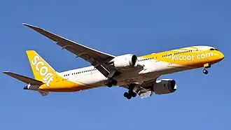 Een Boeing 787-9 van Scoot