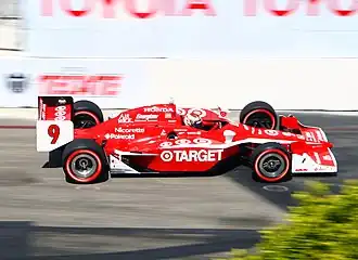 Scott Dixon in zijn Ganassi wagen in 2009.