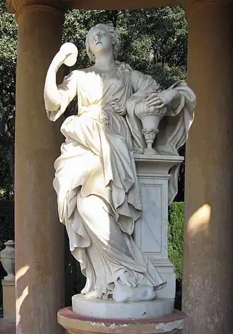 Beeld van Ariadne in Parc del Laberint d’Horta, Barcelona