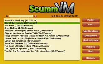 Schermafdruk van ScummVM