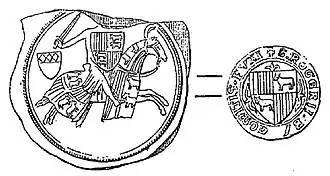 Het zegel van graaf Rogier Bernard III van Foix.