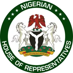 Het zegel van het Huis van Afgevaardigden.