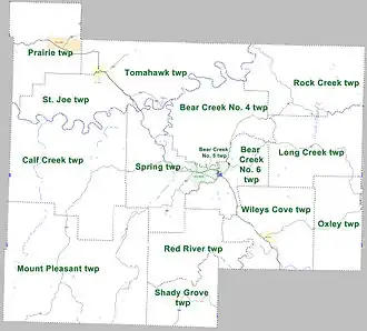 Kaart van Searcy County