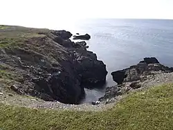 Rotsformatie aan de rand van de gemeente