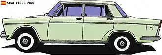 SEAT 1400 C uit 1960.